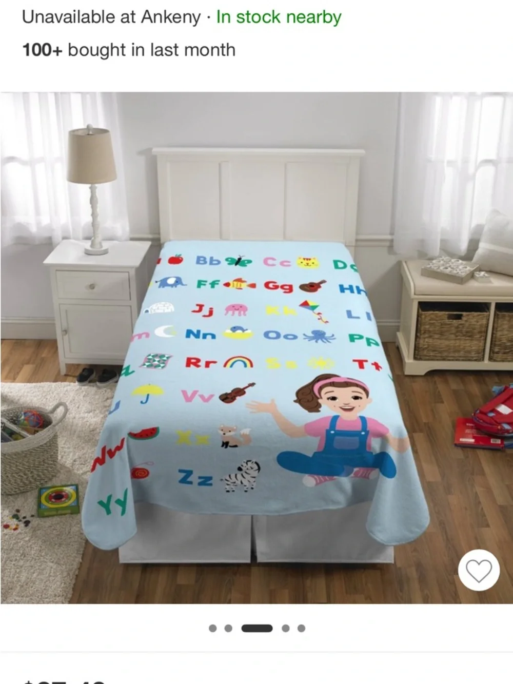 BRAND NEW Ms Rachel Plush Throw - ABCs
